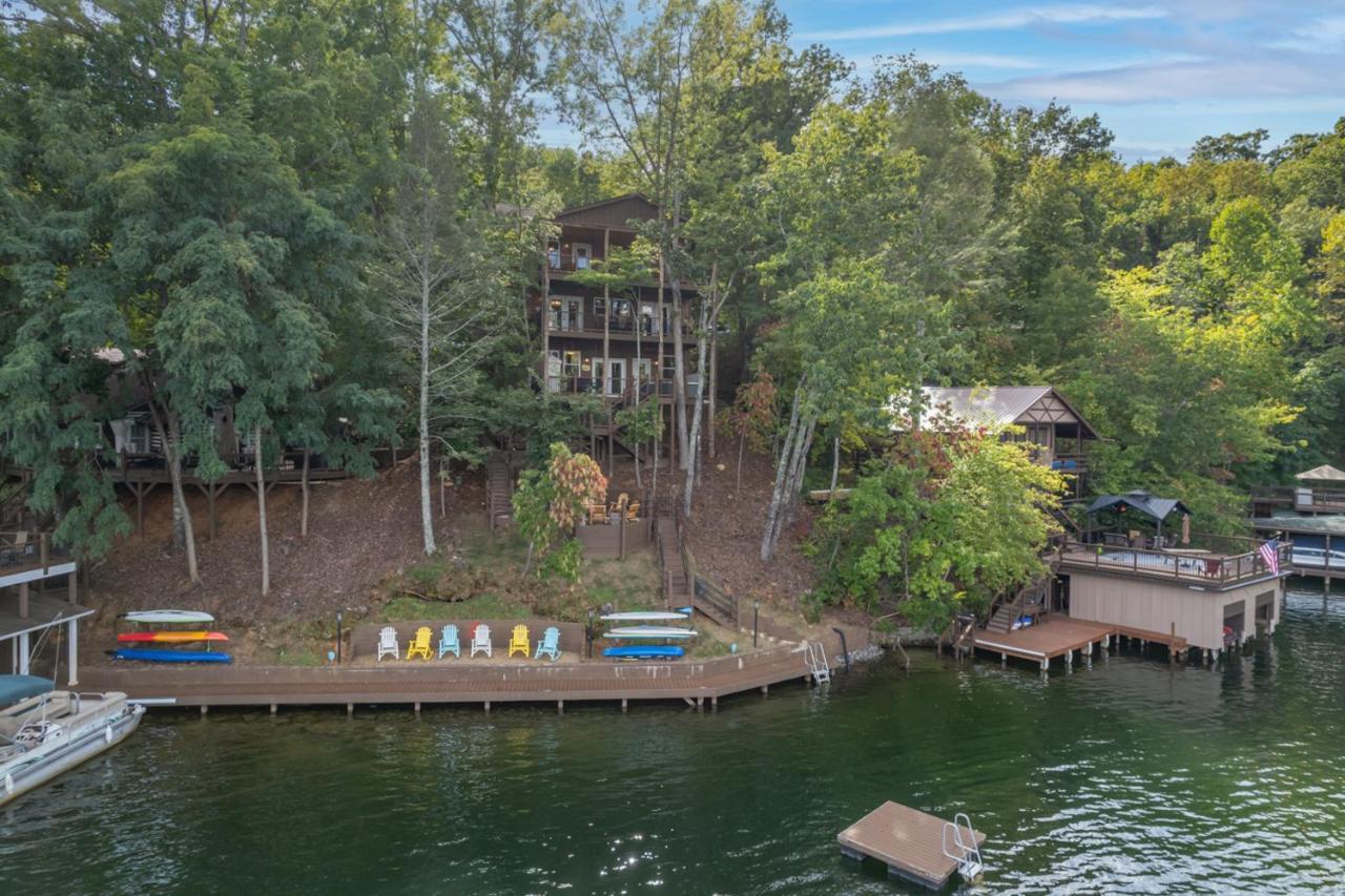 Russell'S Fort At White Oak Point: Historical Cabin On Lake Lure, Luxury, Direct Lake Access! Villa Eksteriør bilde