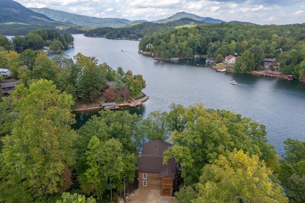 Russell'S Fort At White Oak Point: Historical Cabin On Lake Lure, Luxury, Direct Lake Access! Villa Eksteriør bilde