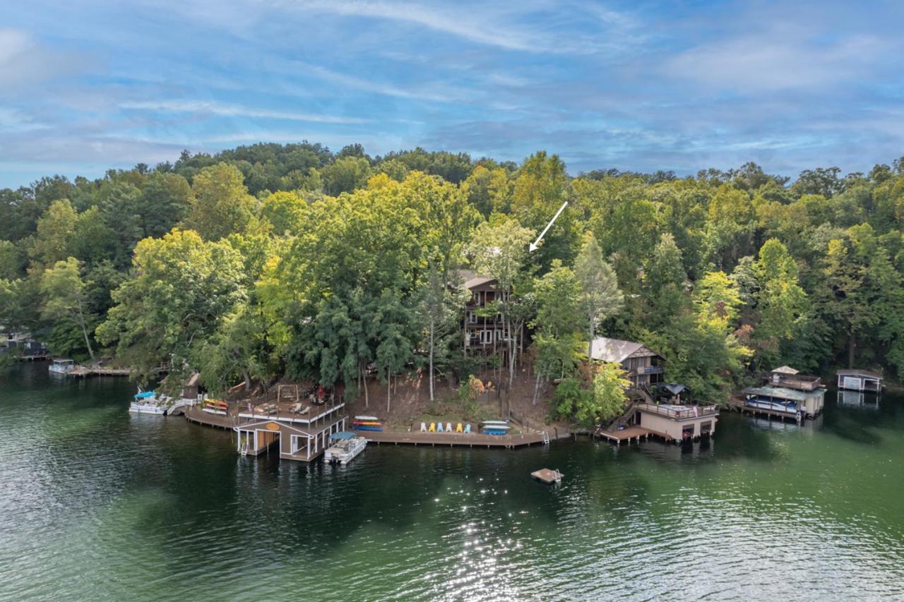 Russell'S Fort At White Oak Point: Historical Cabin On Lake Lure, Luxury, Direct Lake Access! Villa Eksteriør bilde