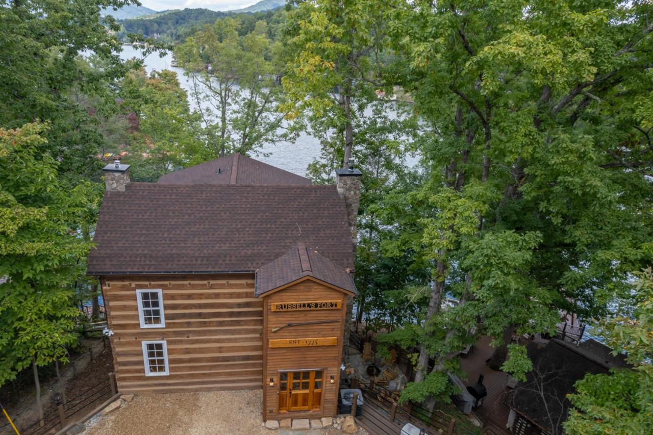 Russell'S Fort At White Oak Point: Historical Cabin On Lake Lure, Luxury, Direct Lake Access! Villa Eksteriør bilde