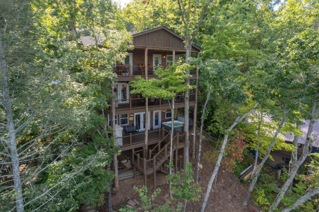 Russell'S Fort At White Oak Point: Historical Cabin On Lake Lure, Luxury, Direct Lake Access! Villa Eksteriør bilde