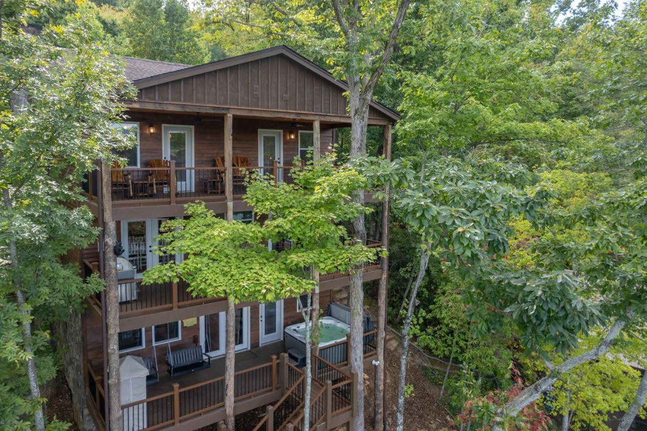 Russell'S Fort At White Oak Point: Historical Cabin On Lake Lure, Luxury, Direct Lake Access! Villa Eksteriør bilde